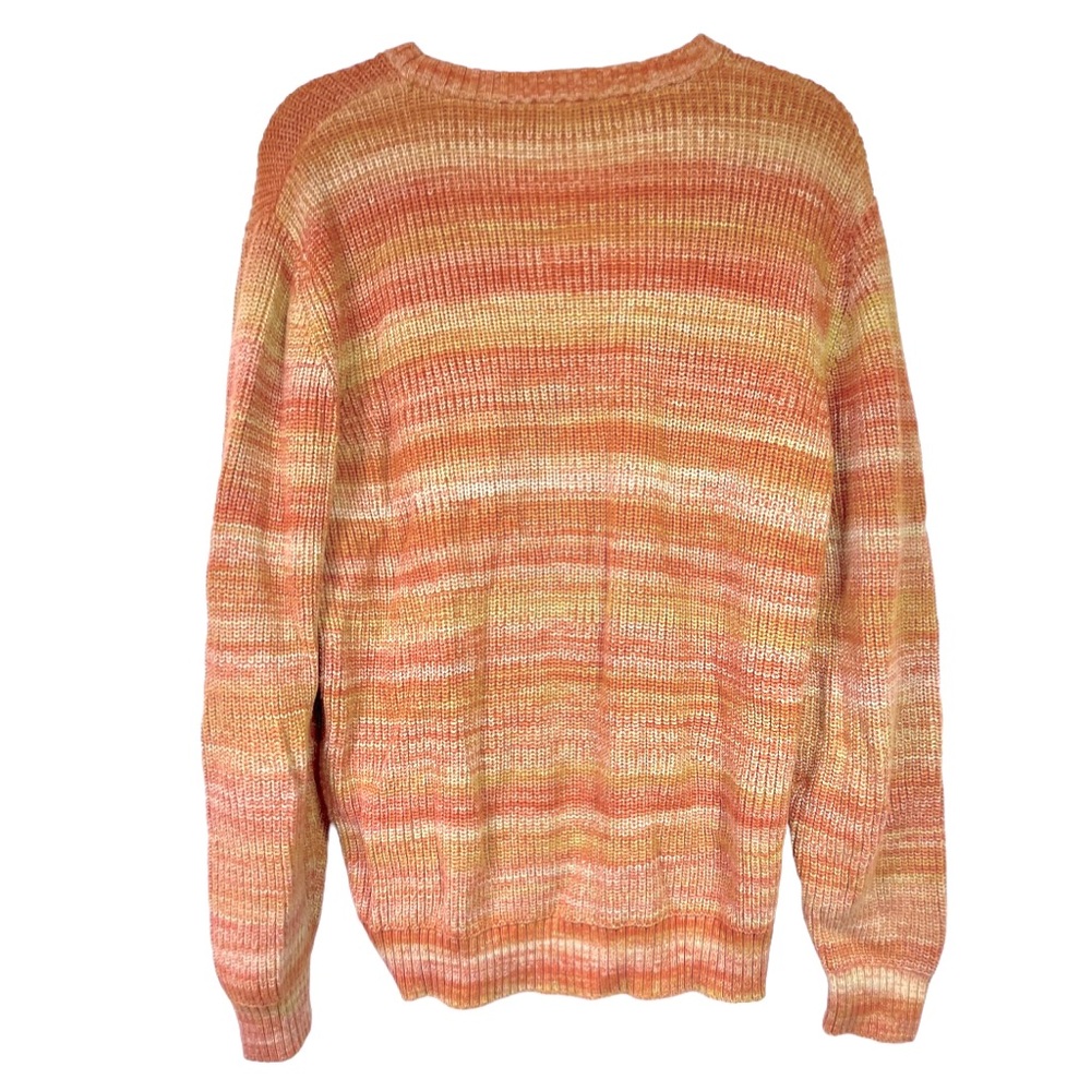 Manor‎ Man Orange Yellow Cotton Crewneck Sweater